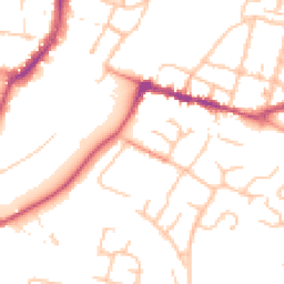 Daytime road noise heatmap for WR11 1BB