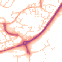 Daytime road noise heatmap for WR11 1BF