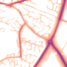 Daytime road noise heatmap for WR11 1BQ