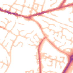 Daytime road noise heatmap for WR11 1BW
