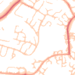 Daytime road noise heatmap for WR11 1DG