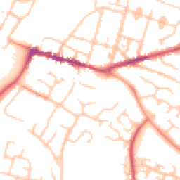 Daytime road noise heatmap for WR11 1EA