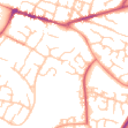 Daytime road noise heatmap for WR11 1EH