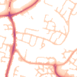 Daytime road noise heatmap for WR11 1EU