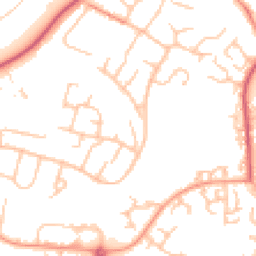 Daytime road noise heatmap for WR11 1JD
