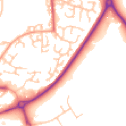 Daytime road noise heatmap for WR11 1YX