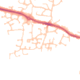 Daytime road noise heatmap for WR11 2AE
