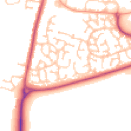 Daytime road noise heatmap for WR11 2HS