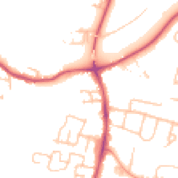 Daytime road noise heatmap for WR11 2JW