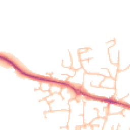Daytime road noise heatmap for WR11 2QE