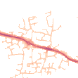 Daytime road noise heatmap for WR11 2QQ