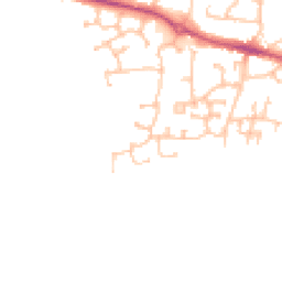 Daytime road noise heatmap for WR11 2RY