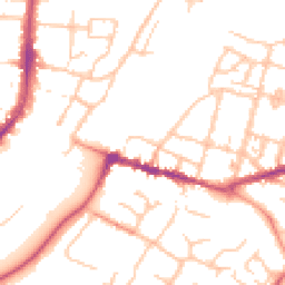 Daytime road noise heatmap for WR11 3AB