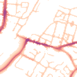 Daytime road noise heatmap for WR11 3AF
