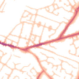 Daytime road noise heatmap for WR11 3DA