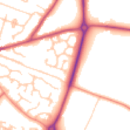 Daytime road noise heatmap for WR11 3ED