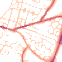 Daytime road noise heatmap for WR11 3EX