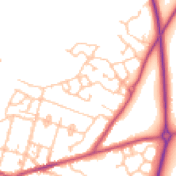 Daytime road noise heatmap for WR11 3JG
