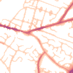 Daytime road noise heatmap for WR11 3NB