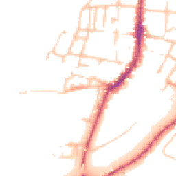 Daytime road noise heatmap for WR11 4BW
