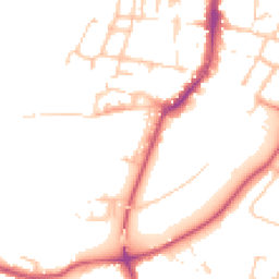 Daytime road noise heatmap for WR11 4JW