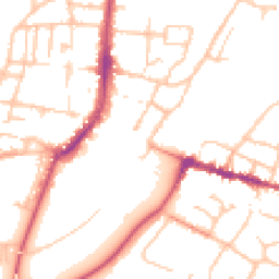 Daytime road noise heatmap for WR11 4SG