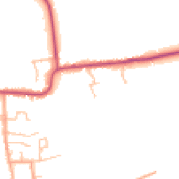 Daytime road noise heatmap for WR11 7AR