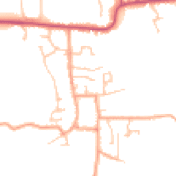 Daytime road noise heatmap for WR11 7ET