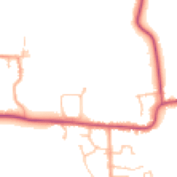 Daytime road noise heatmap for WR11 7SF