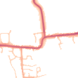 Daytime road noise heatmap for WR11 7TN