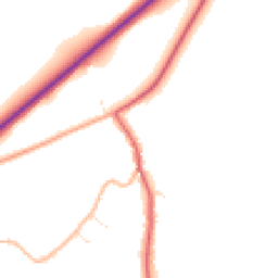 Daytime road noise heatmap for WR11 7UA