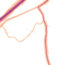 Daytime road noise heatmap for WR11 7UY