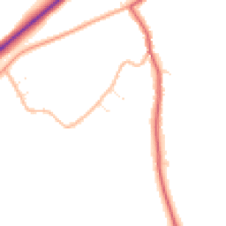 Daytime road noise heatmap for WR11 7WB