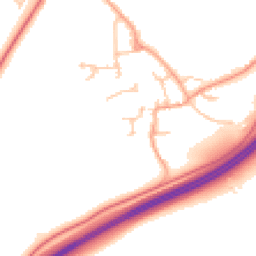 Daytime road noise heatmap for WR11 8DQ