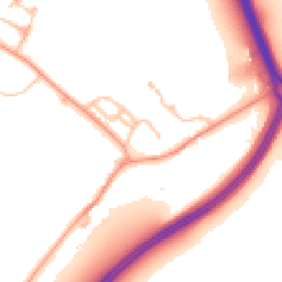 Daytime road noise heatmap for WR11 8GW