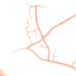 Daytime road noise heatmap for WR11 8GZ