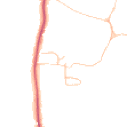 Daytime road noise heatmap for WR11 8JH