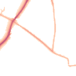 Daytime road noise heatmap for WR11 8LW