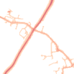 Daytime road noise heatmap for WR11 8PL