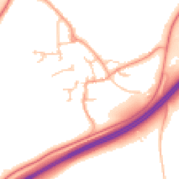 Daytime road noise heatmap for WR11 8PX