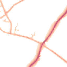 Daytime road noise heatmap for WR11 8RD