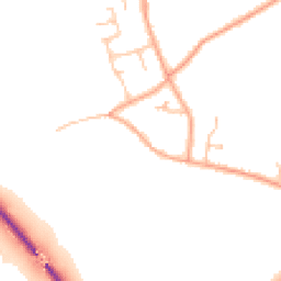 Daytime road noise heatmap for WR11 8RS