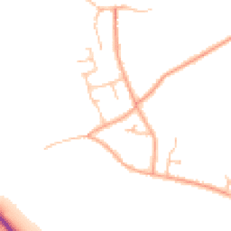 Daytime road noise heatmap for WR11 8RT