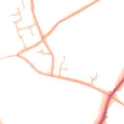 Daytime road noise heatmap for WR11 8SZ