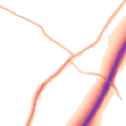 Daytime road noise heatmap for WR11 8UT