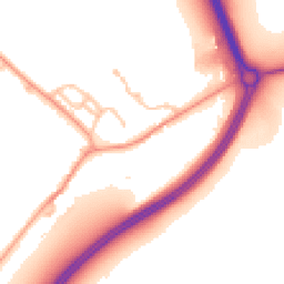 Daytime road noise heatmap for WR11 8UX