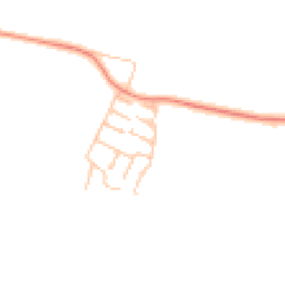 Daytime road noise heatmap for WR11 8YE