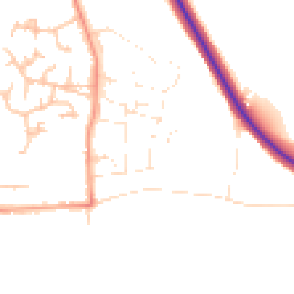 Daytime road noise heatmap for WR12 7AX
