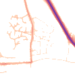 Daytime road noise heatmap for WR12 7BB