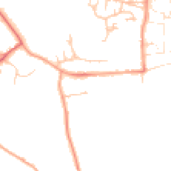 Daytime road noise heatmap for WR12 7NZ